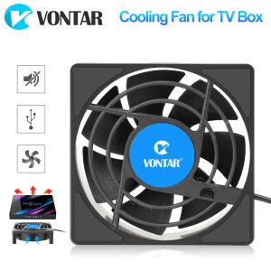 Partes Vontar C1 Ventilador de enfriamiento para la caja de televisión Android Set Top Box inalámbrico silencio silencioso DC 5V USB USB Power Radiator Mini ventilador 80x80x25 mm