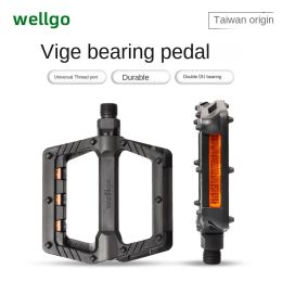 Parts WELLGO B239 Pedal Mountain Bike pedals V984T Parts Widen Nonslip Tread Nylon Bicycle Accessories Bearing Pedal 120mm*98mm*18mm