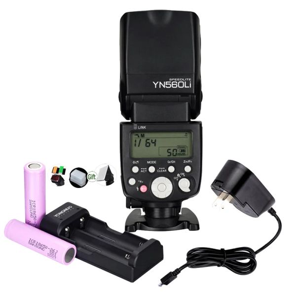 Pièces yongnuo yn560li lithium batterie speedlite gn58 2.4g wireless maître caméra esclave flash universel pour le canon Nikon Pentax Olympus