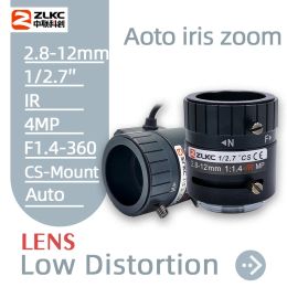 Onderdelen ZLKC CCTV Lens Auto DC Iris 2.812 mm Zoomlens 1/2,7 inch 4mp CSmount IR Optische lens voor 720p/960H/1080p/IP/Box Camera Basler