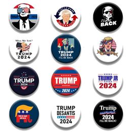 Party 2024 Badge Decoration élection Trump Us Us American Elections Brooch Creative Gift S