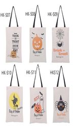 Fête 6 Types d'Halloween Canvas Sack Spider Pumpkin Tote Sac à crampons Sacks Candy Trick ou Treat Bags Parties Decoration6995766