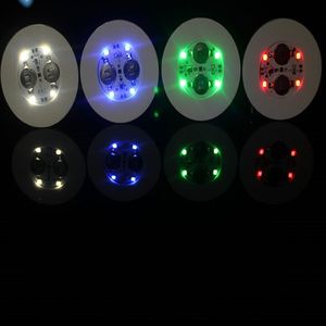 Party 6cm Glow Coaster Light 4 LED Éclairage Bouteille Autocollants Bouteilles Lampe Clignotant LED lumières Pour Noël Discothèque Bar Vase Décoration