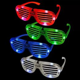 Fournitures de fête et de festival Lunettes de lumière LED Volets clignotants Lunettes de forme Lunettes de soleil Flash Lunettes de soleil Danses Décorations FY5409