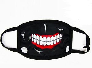 Fête Anime Terrible Zipper Dents Masque Adulte Ado Amusant Déguisement Inférieur Demi Visage Bouche Moufle Masque Réutilisable Poussière Chaud Coupe-Vent Coton Masque