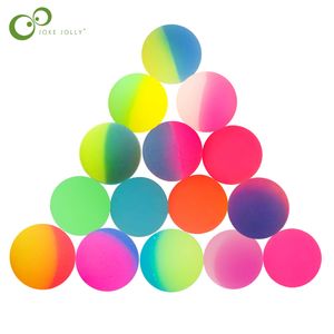 Ballons de fête 12 pièces / vente en gros jouets légers à rebond élevé cadeaux pour enfants décorations de cadeaux de fête boules de lueur de nuit couleur de la terre deux balles de rebond de couleur 230714