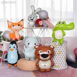 Party Balloons Cartoon Animal Bruin Bear Rabbit Panda Elephant Tiger Lion Aluminium Foly Ballon Zoo Kinderspeelgoed