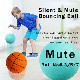 Globos de fiesta D24 21 18 cm Bola muda que rebota Baloncesto silencioso para interiores Juguete de espuma para bebés Parque infantil Juegos deportivos para niños 230719