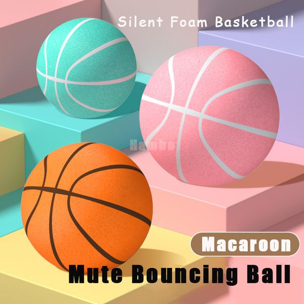 Globos de fiesta Macaroon Bouncing Mute Ball Indoor Silent Basketball Baby Foam Toy Playground Bounce Juegos deportivos para niños 230719