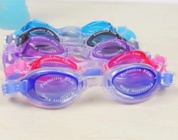 Feestkinderen zwemmen een bril met grote doos kleur mix meisje meisje bril waterdichte mistige mistbestendig zwembadglazen