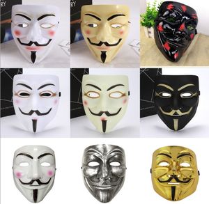 Masques de fête V pour Vendetta pour adultes, accessoire anonyme pour Halloween, Guy Fawkes, Cosplay