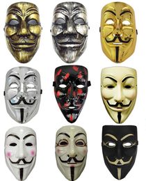 Party Cos Masks V voor Vendetta volwassen masker Anonieme Guy Fawkes Halloween Masks Maskers Adult Accessoire Party Cosplay2463933