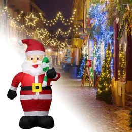 Décoration de fête 1,2 m Noël Père Noël gonflable UK 220 V Adaptateur mignon extérieur avec lumières LED pour accessoire de scène robuste léger