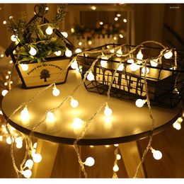 Décoration de fête 1.5M 3M 6M 10M boules de cerise LED fée guirlande lumineuse à piles mariage noël extérieur chambre guirlande