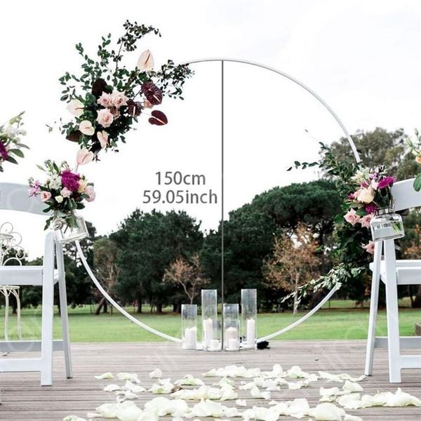 Décoration de fête 1 5M PVC Anneau Ballon Arc DIY Guirlande Cadre Fond Titulaire Cercle Ballon Stand De Mariage Anniversaire Décor Bébé Sho251e