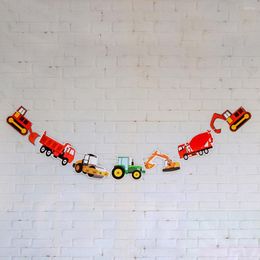 Feestdecoratie 1 banner Verjaardag Garland Truck Garlanda Constructie Decor