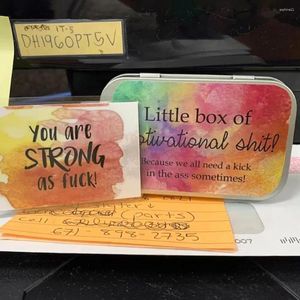 Décoration de fête 1 boîte de cartes de citation d'encouragement, couleur vive unique, créative pour une Motivation amusante