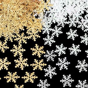 Decoración de fiesta 1 paquete de 2 cm Glitter Navidad Copos de nieve Confeti Decoraciones de mesa para el año del hogar Decoración Suministros Navidad 2023