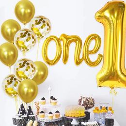 Décoration de fête 1 ensemble de ballons numériques sur le thème or décorent le fond de baby shower pour les fournitures de décoration d'anniversaire de votre enfant