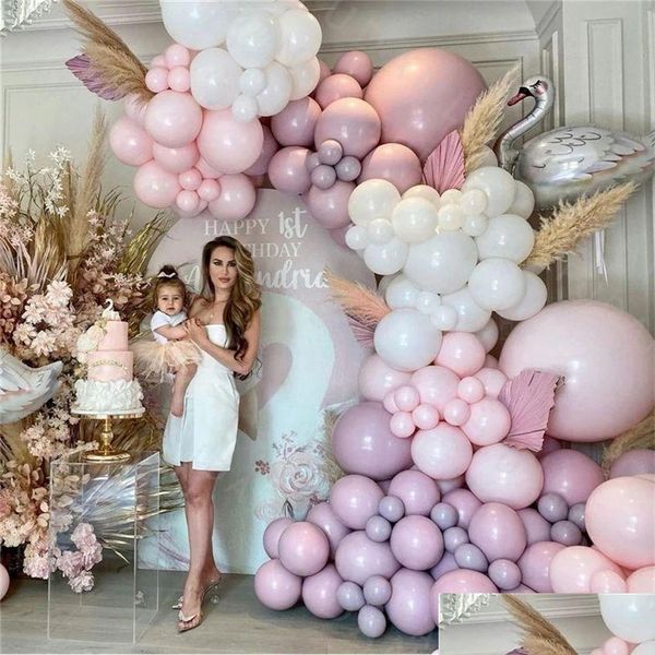 Décoration de fête 1 Set Rose Ballon Garland Arch Kit Mariage Latex Anniversaire Baby Shower Globos Fournitures 220225 Drop Livraison Accueil GA Dhqvz