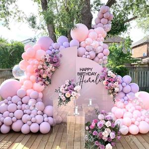 Décoration de fête 1 ensemble rose violet ballon arc guirlande Kit pour mariage anniversaire anniversaire bricolage ballons décorations Globos