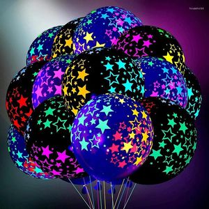 Décoration de fête 10/20/30pcs 12 pouces Neon Glow Ballons en latex Ballon fluorescent dans le noir pour l'anniversaire de mariage 80S 90S Décor