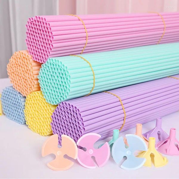 Décoration de fête 10/20 / 30pcs 32 cm Stick Stick Macaron Holder Multicolor Plastic Mariage Birthday Accessoires