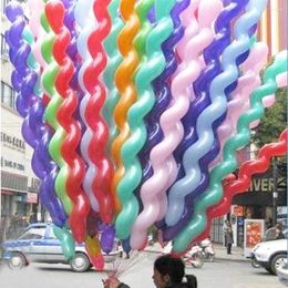 Décoration de fête 10/20 / 30pcs ballons en spirale 2.8g 40inch Ballon de latex long torsadé pour les filles de garçon décor d'anniversaire carnaval