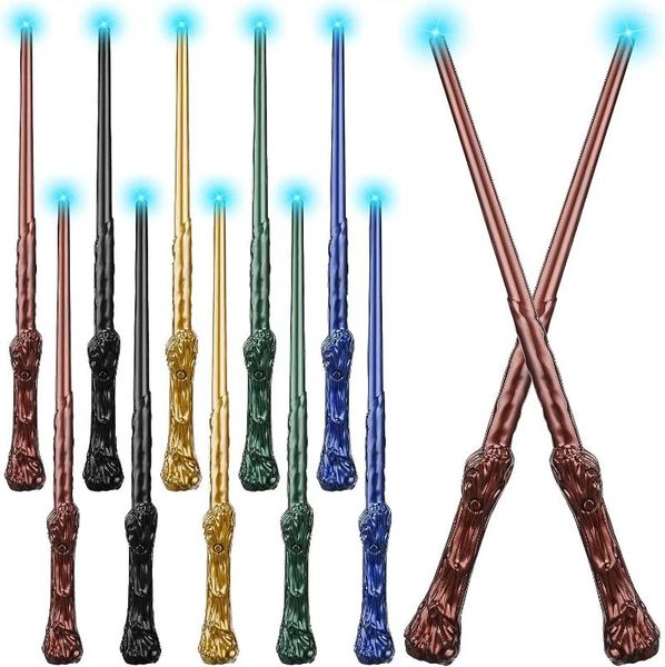 Décoration de fête 10 / 20pcs Magic Wizard Wands Sound illuminant jouet baguette 14,6 pouces Cadeaux d'anniversaire Kids Cosplay Favors de mariage