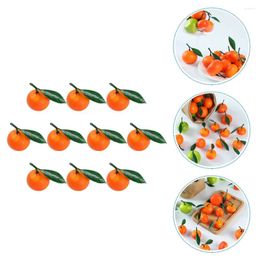 Feestdecoratie 10 pc's imitatie sinaasappels kunstmatige vruchten mandarijn accessoires voor thuis ornamentschuim decoratief nep eindproduct
