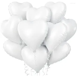 Décoration de fête 10 pièces Balloons de coeur en feuille blanche