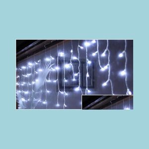 Party Decoratie 10 x 0 65m 320 LED Outdoor Home Warm Wit Kerst decoratief Kerstmis Fairy Curtain Garlands Party Lights for Dhxkk