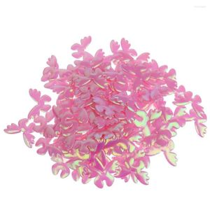 Feestdecoratie 100/tas glanzende blauwe/roze stof mini vlinders angel confetti strooi decor diy ambacht