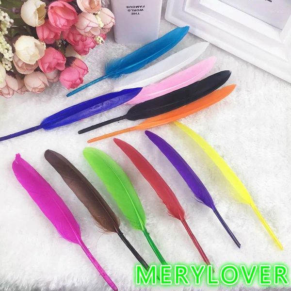 Décoration de fête 100 PCS / lot de haute qualité Plume Dyed Accessoires de vêtements de mariage colorés Artisanat pour la décoration intérieure 10-15cm