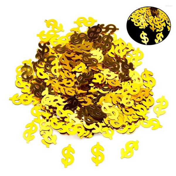 Decoración de fiestas 100 PCS CUENTES CONFETTI para brillo de brillo adornos de uñas Crafting Gold Dollar Decoraciones navideñas