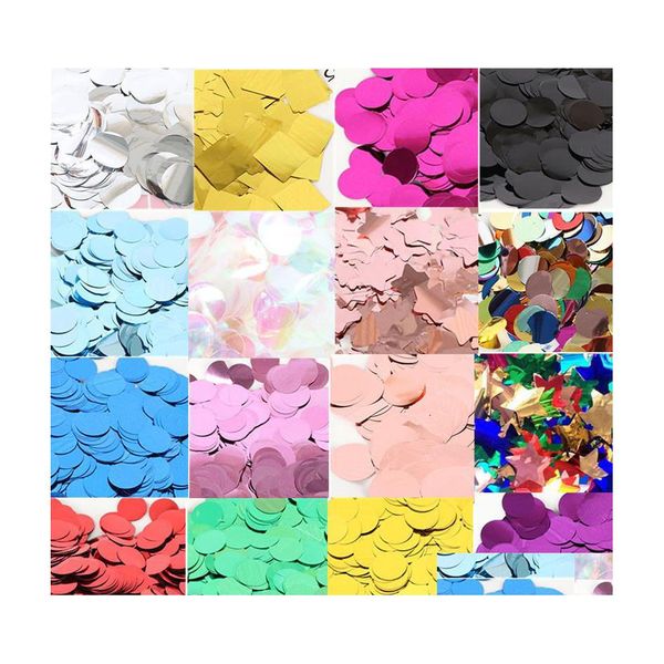 Décoration de fête 1000g / sac mélange couleur feuille confetti rond coeur star forme de mariage jet de mariage paillettes en or rose transparent ballon bobo f dhjzx