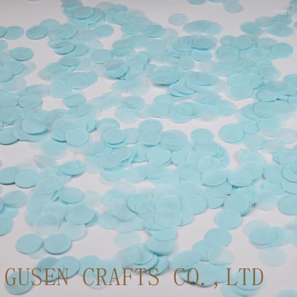 Décoration de fête 1000 pièces/sac 1 pouce papier de soie bleu clair confettis de mariage bébé douche nuptiale décor de Table-fille Po Prop