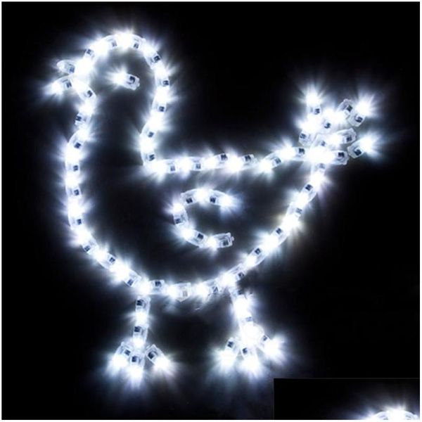 Décoration de fête 1000 Pcs / Lot Led Ballon Lumières Flash Ball Lampes Pour Lanterne En Papier Blanc Mticolor Lumière De Noël Lz0843 Dro Dhjys