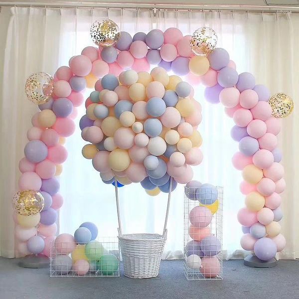 Décoration de fête 100pc / lot 10 pouces macaron latex ballons anniversaire de mariage baby shower fille hélium décorations de ballon d'hélium