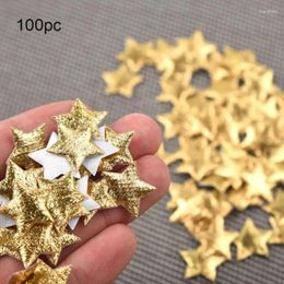 Party Decoration 100Pcs Gold/Silver Stars For Christmas Decor Foam Fabric DIY Scrapbook Cards Ornaments Embellishments Accessory