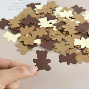 Party Decoratie 100 stks/partij Teddybeer Papier Confetti Voor Baby Shower Meisje Jongen Kids Thema Verjaardagslevering Tafel Scatter