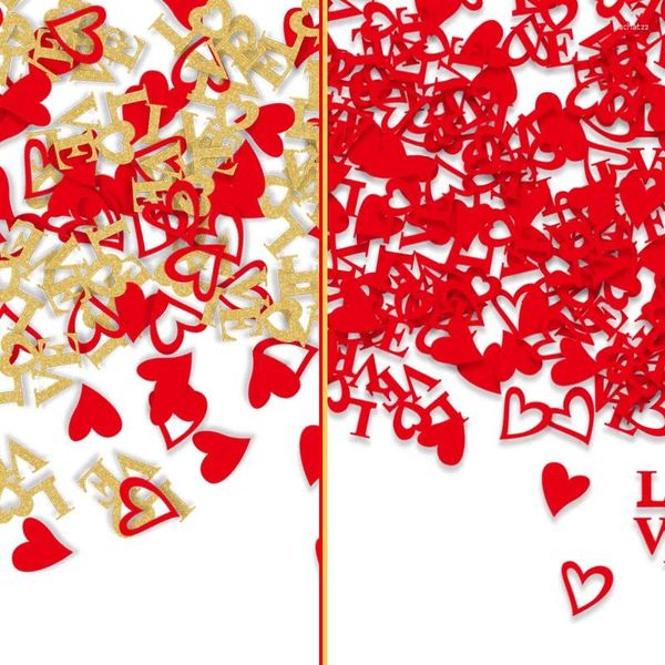 Décoration de fête 100pcs Love Shape Confetti Paper Schecs Decorations de mariage Décorations Sequins Anniversaire