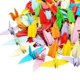 Décoration de fête 100pcs Premade Thousand d'origami Paper Cranes Décorations pour l'anniversaire de mariage Graduation de la Saint-Valentin Cadeaux créatifs