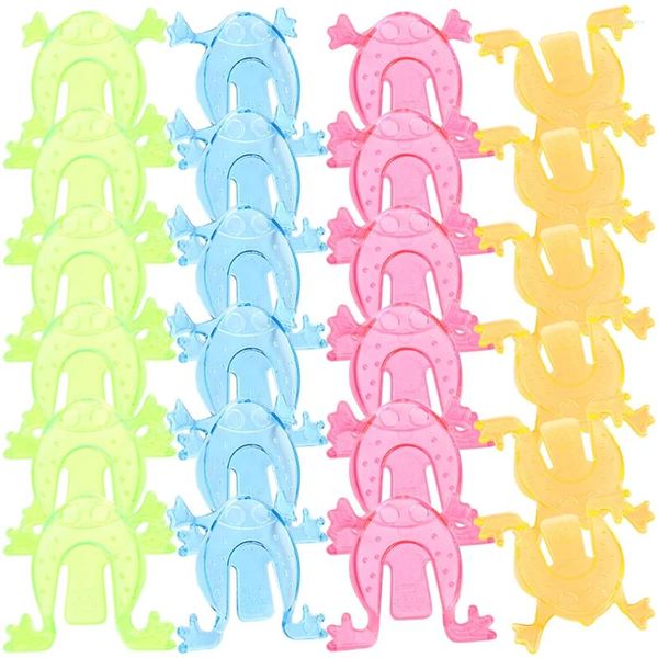 Décoration de fête 100pcs Appuyez sur Frogs Toys Kids Jump Mini (couleur aléatoire)