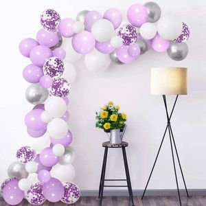 Feestdecoratie 100 stks/set lavendel paarse ballongarland boog kit bruiloft achtergrond verjaardag ketting baby shower decor