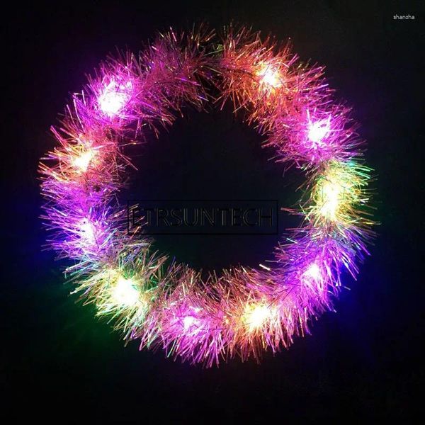 Decoración de fiestas 100pcs Tassel LED Flashing Diadema brillo Mujeres niños Niños Light Up Bands Suministros de Navidad