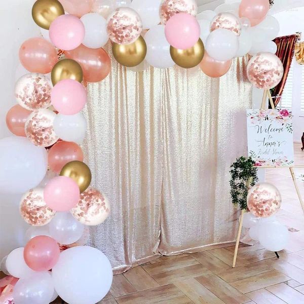 Décoration de fête 102pcs Balons roses Garland Arch Kit avec ballon rétro de confetti en or rose blanc perle pour douche de bébé de mariage