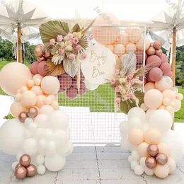 Décoration de fête 103pcs Macaron Beige Ballon Guirlande Morandi Couleur Latex Ballons Arch Kit Pour Anniversaire Mariage Baby Shower Décor Globos