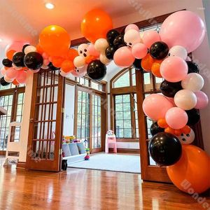 Feestdecoratie 103pcs roze zand sand boho ballon slinger zwart oranje kind Halloween -ballonnen herfst baby shower afstuderen horror festival decor