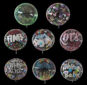 Décoration de fête 1050pcs Ballon transparent transparent Hélium Hélium gonflable Bobo Balloons Anniversaire Babble Shower Bubble Supplies1729564